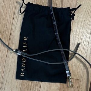 Bandolier Metallic and Gold Crossbody Strap and carrier bag